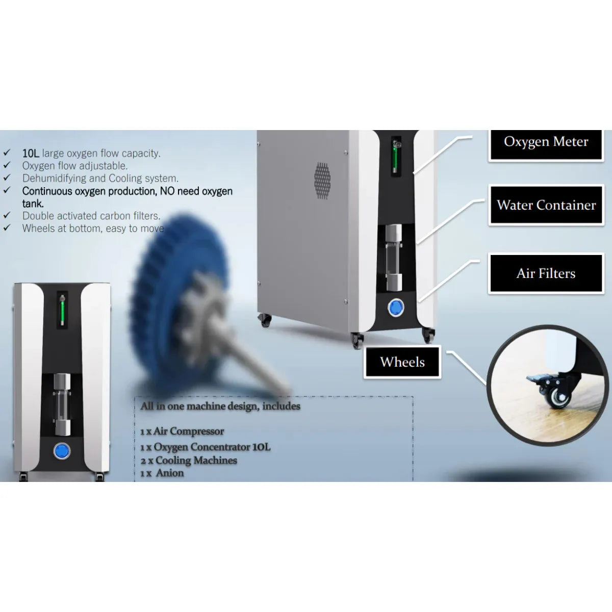 Airvida 1.1 - 1.4 ATA Portable Lying Hyperbaric Chamber