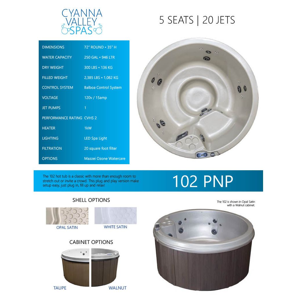102 PNP Hot Tub (120V)