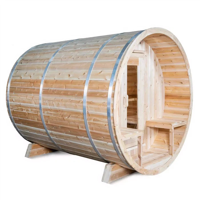 Dundalk CT Serenity 3-4 Person Barrel Wood Burning Sauna