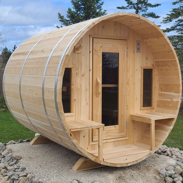 Dundalk CT Tranquility 5 Person Barrel Wood Burning Sauna