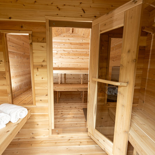 Dundalk CT Georgian 2-6 Person Cabin Wood Burning Sauna with Changeroom