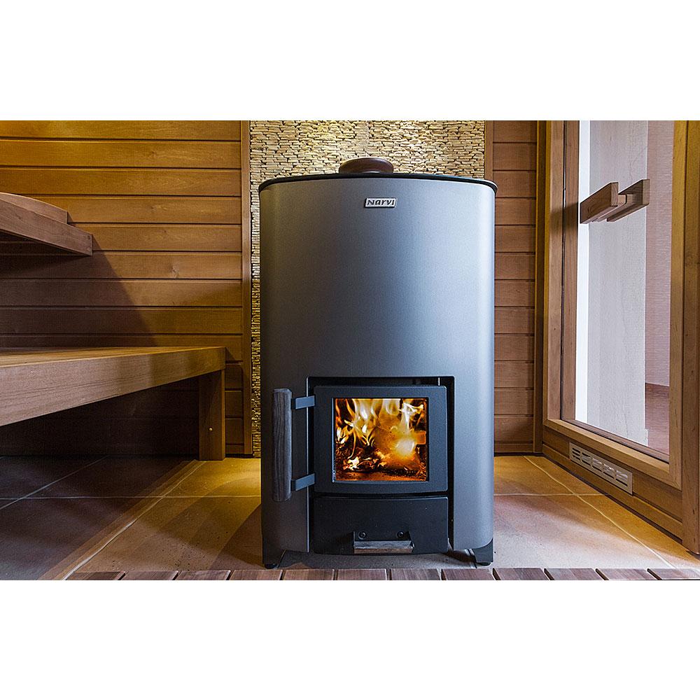 Narvi NC Black Wood Burning Sauna Heater