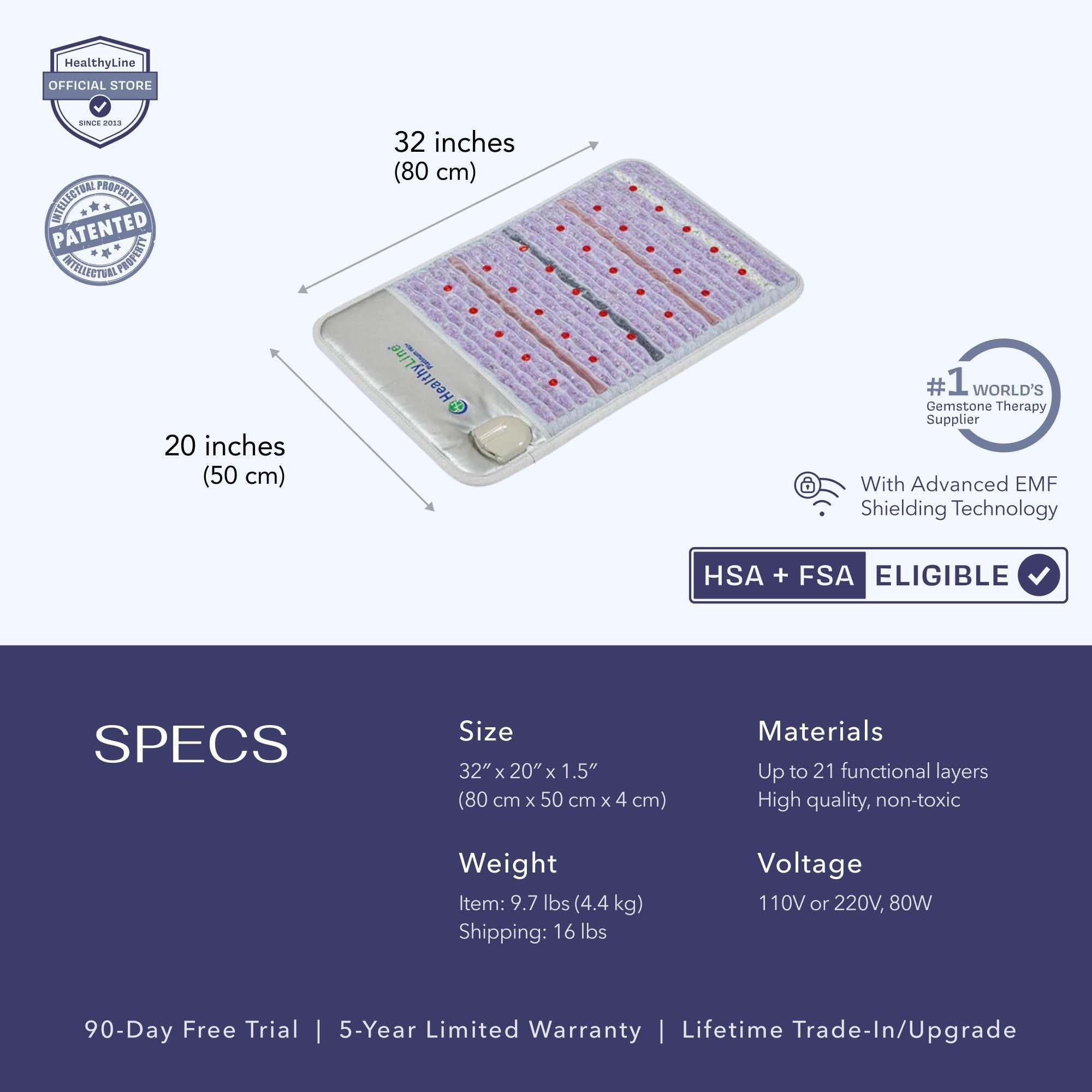 HealthyLine Platinum Series PEMF Far Infrared Heating Mat