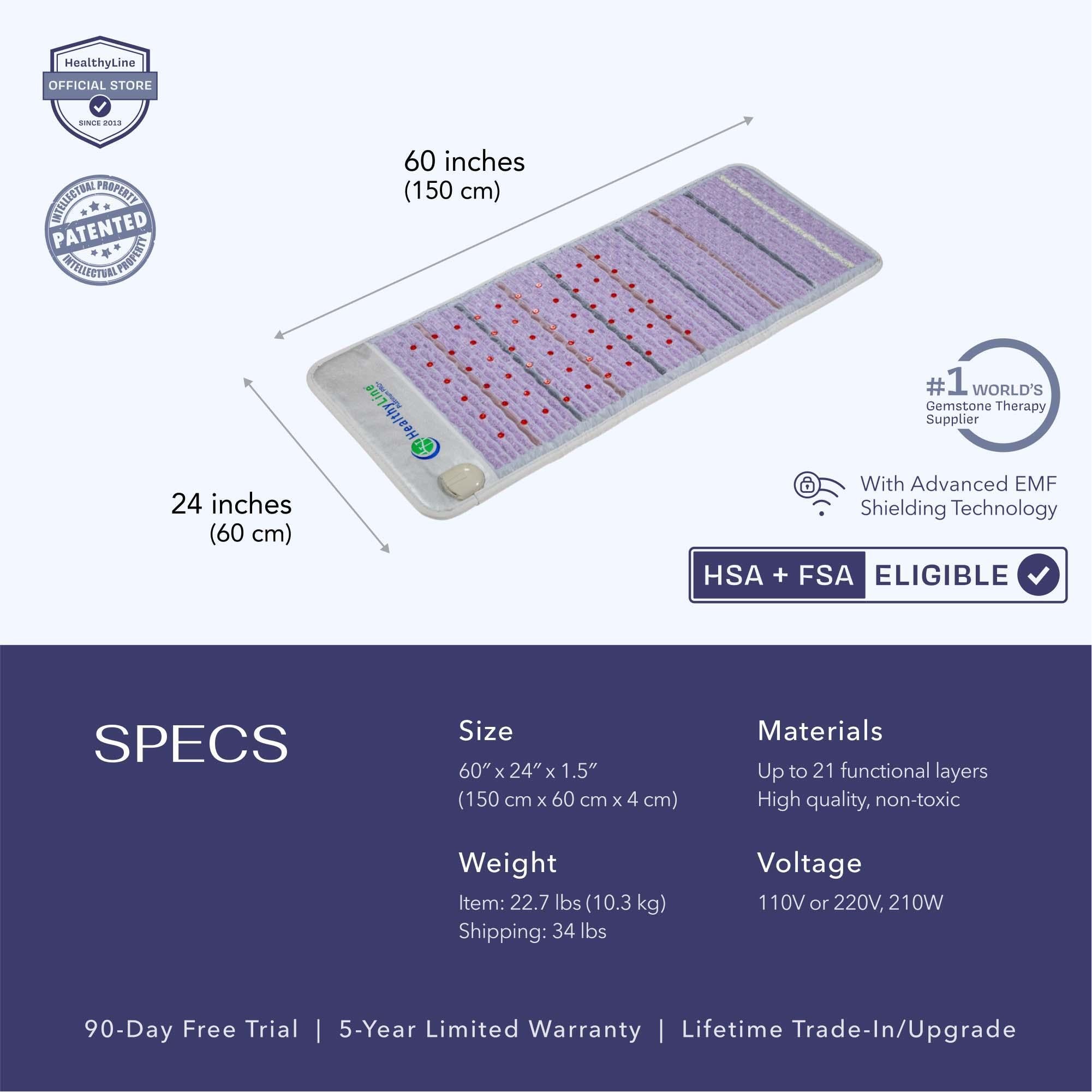 HealthyLine Platinum Series PEMF Far Infrared Heating Mat
