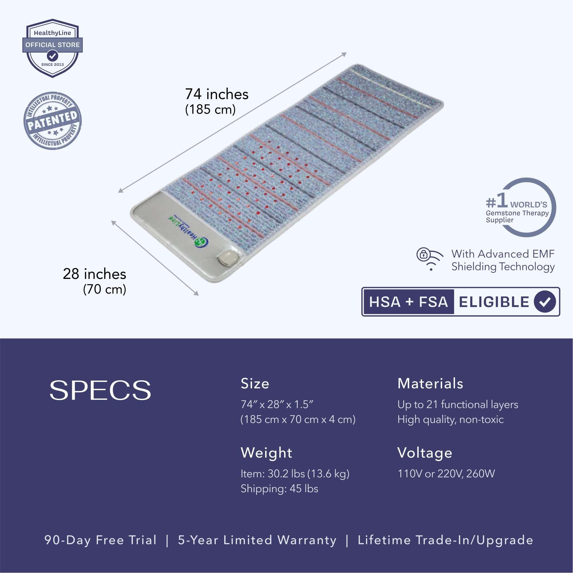 HealthyLine Platinum Series PEMF Far Infrared Heating Mat
