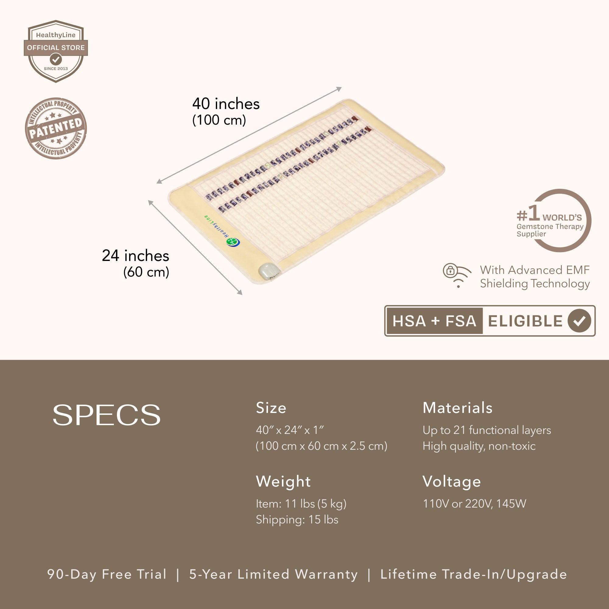 HealthyLine SOFT Series Far Infrared Heating Mat