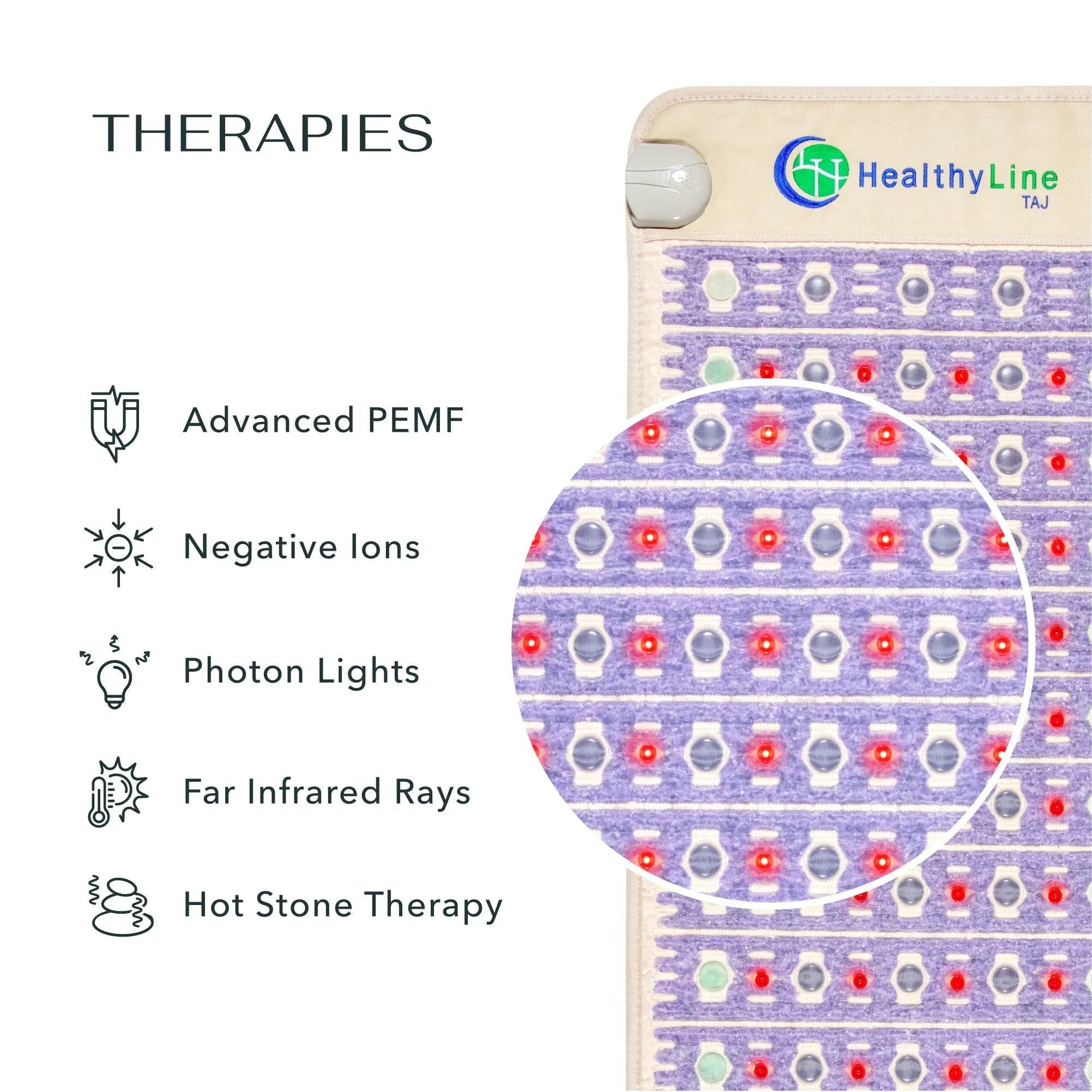 HealthyLine TAJ Series PEMF Far Infrared Heating Mat