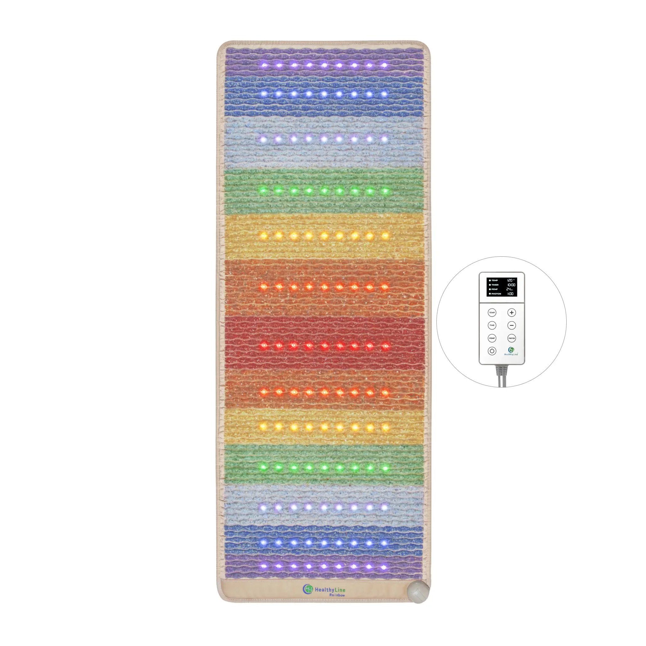 HealthyLine Rainbow Chakra Series PEMF Far Infrared Heating Mat