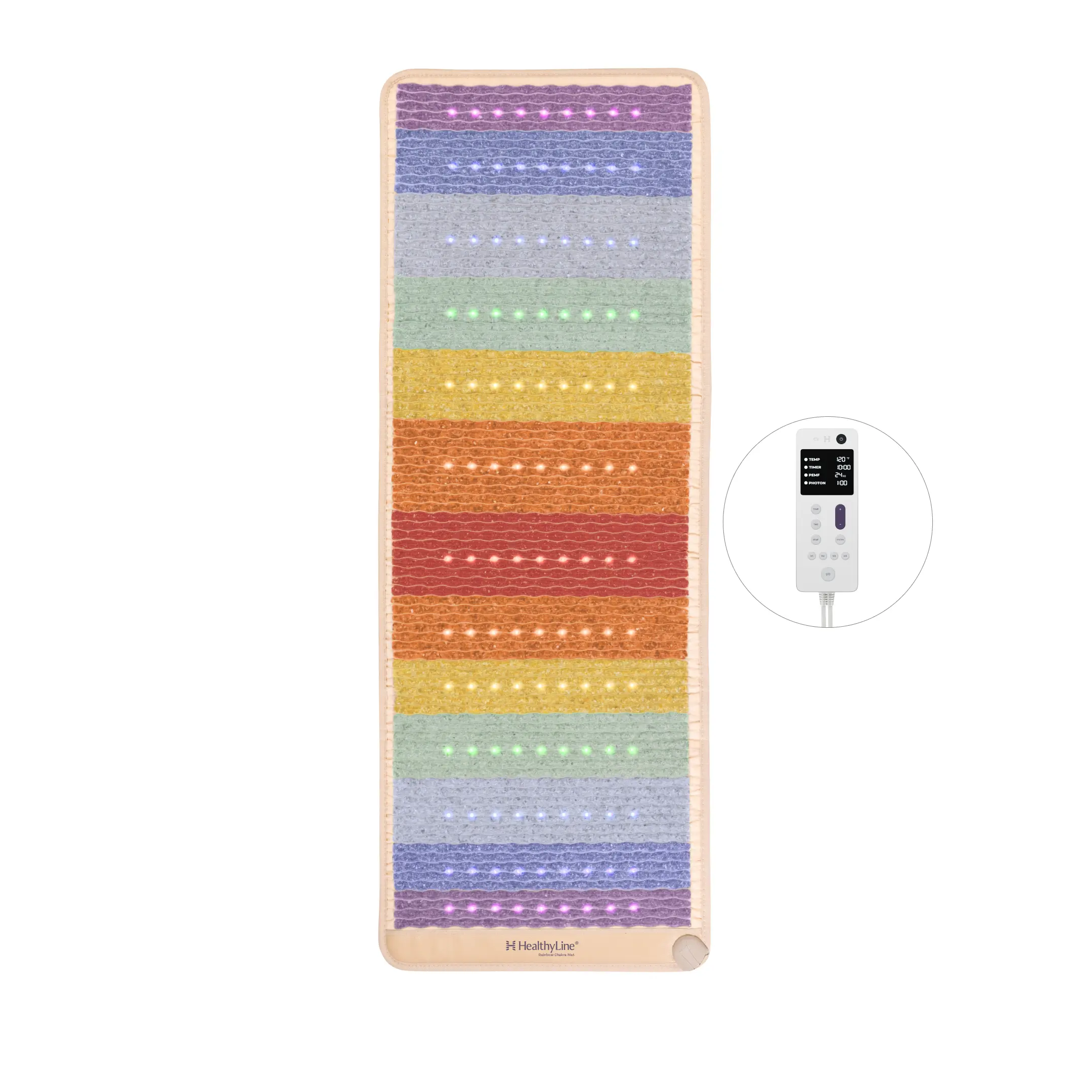 HealthyLine Rainbow Chakra Series PEMF Far Infrared Heating Mat