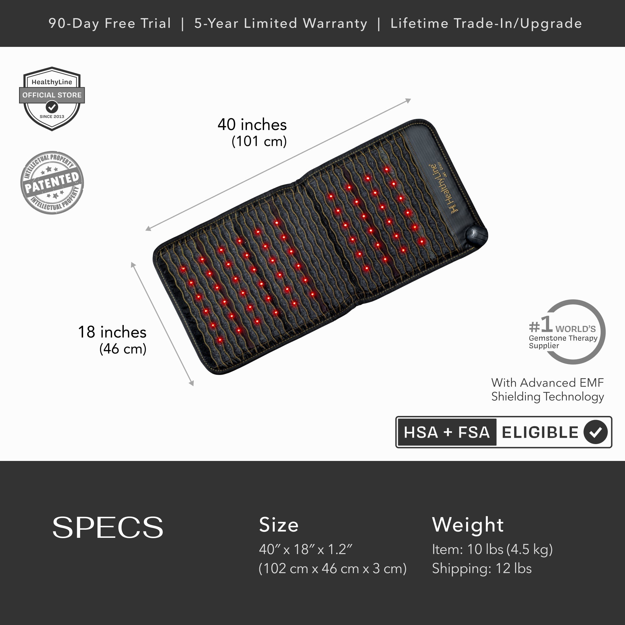 HealthyLine Jet Series PEMF Far Infrared Heating Mat