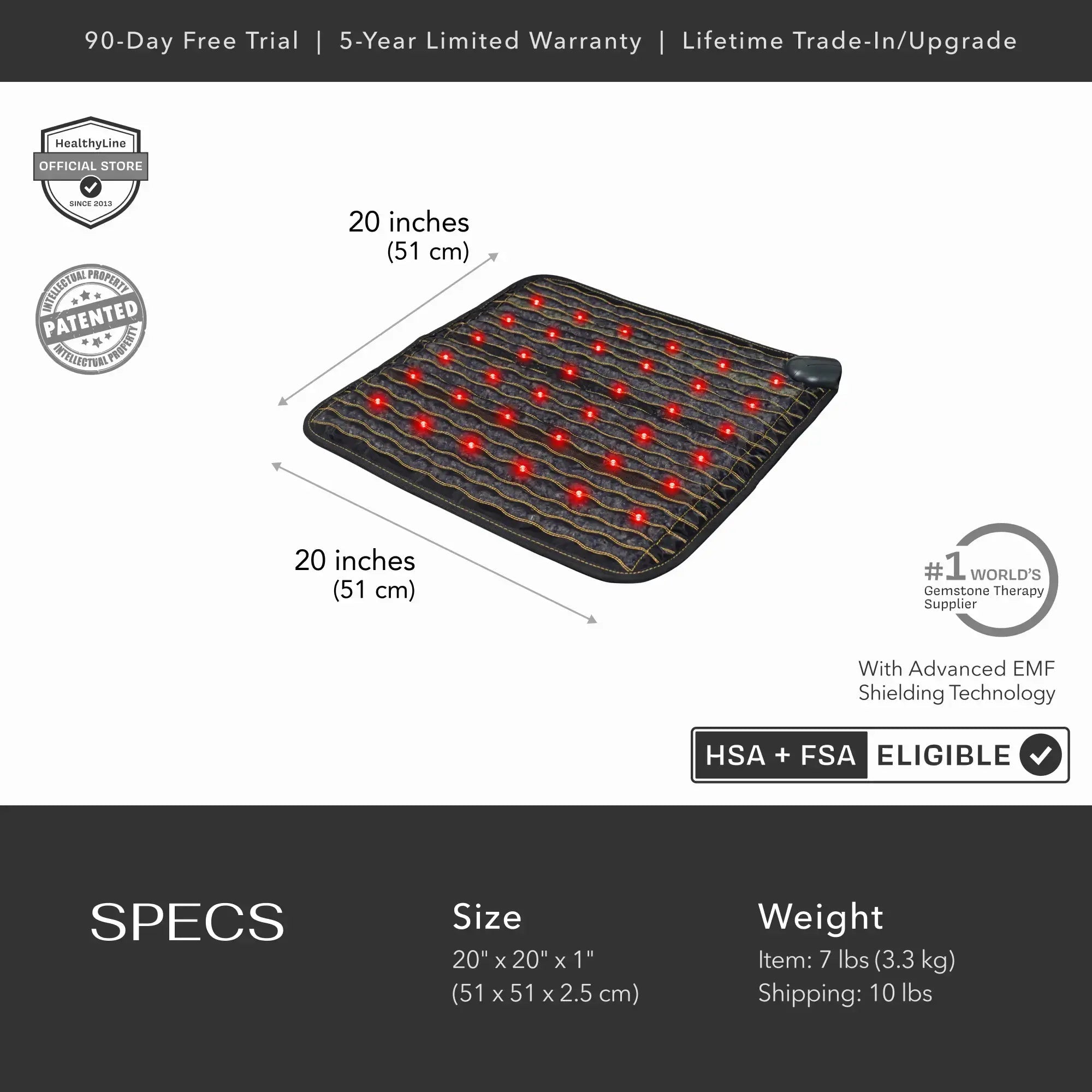 HealthyLine Jet Series PEMF Far Infrared Heating Mat