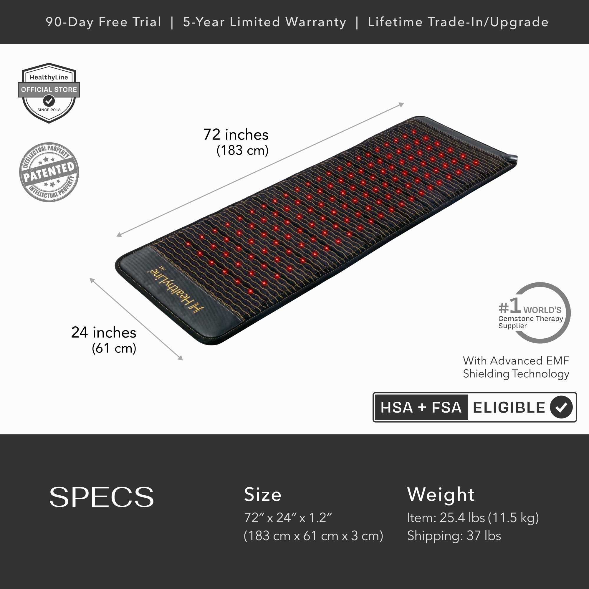 HealthyLine Jet Series PEMF Far Infrared Heating Mat