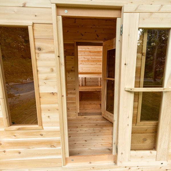 CT Georgian Cabin Wood Burning Sauna with Changeroom