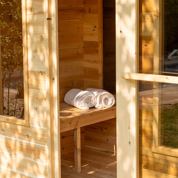 CT Georgian Cabin Wood Burning Sauna with Changeroom