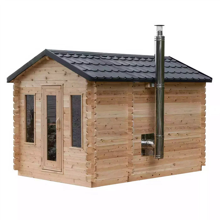 Dundalk CT Georgian 2-6 Person Cabin Wood Burning Sauna with Changeroom