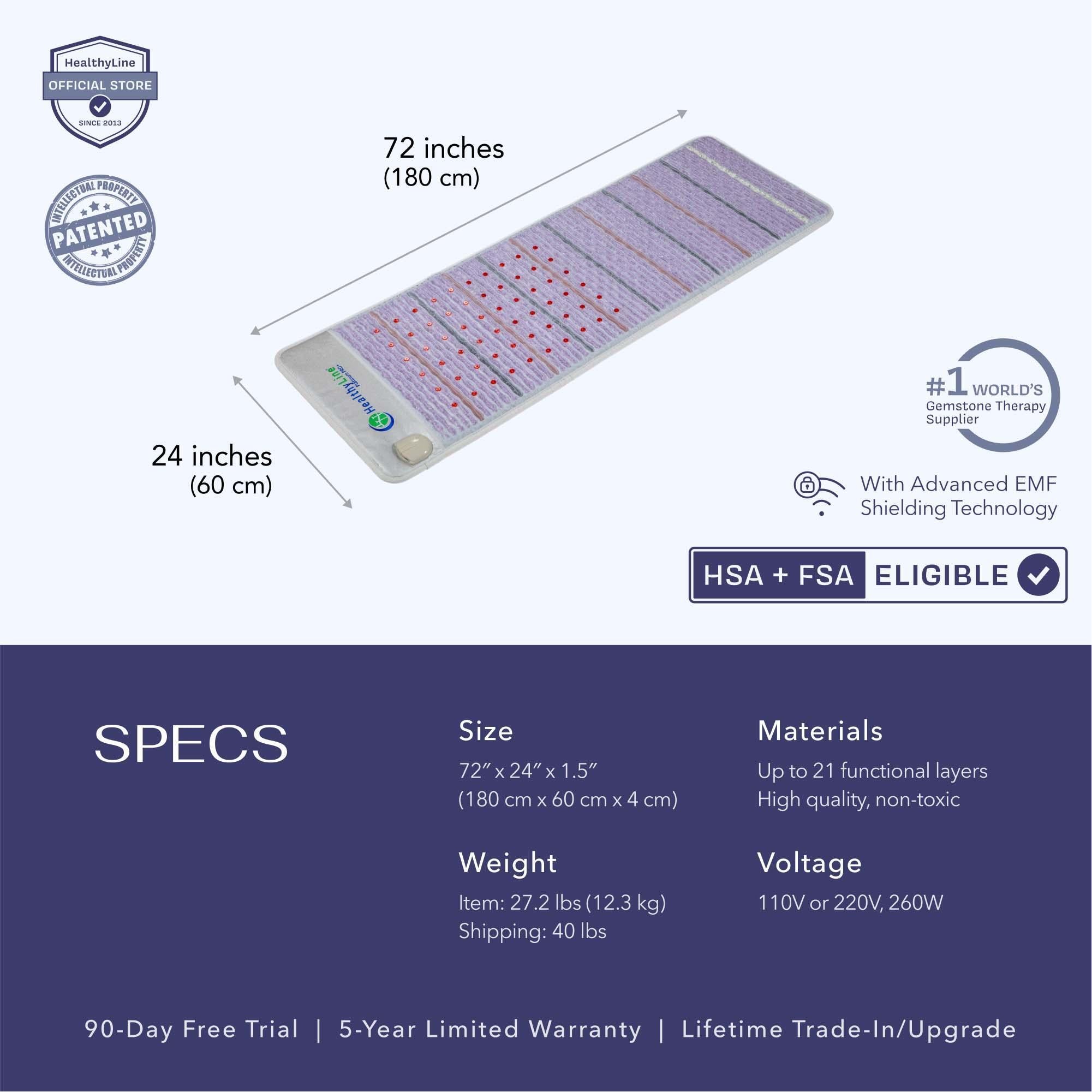 HealthyLine Platinum Series PEMF Far Infrared Heating Mat