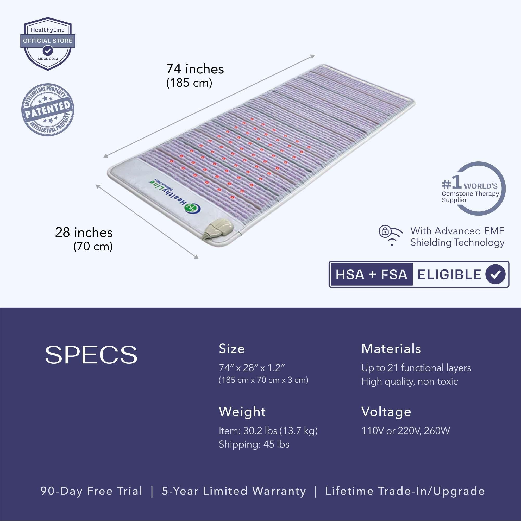 HealthyLine Platinum Series PEMF Far Infrared Heating Mat