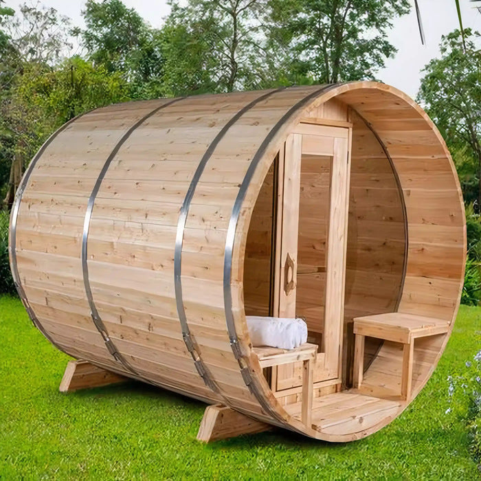 Dundalk CT Serenity MP 3-4 Person Barrel Wood Burning Sauna